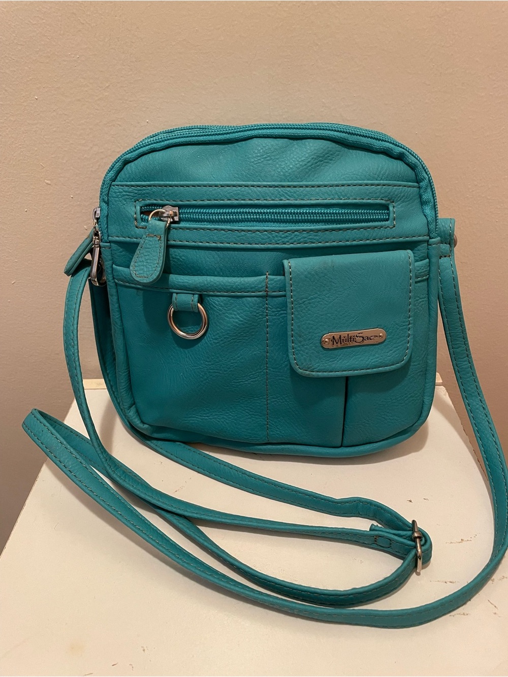 MultiSac Zippy Triple Compartment Crossbody Bag - Teal
